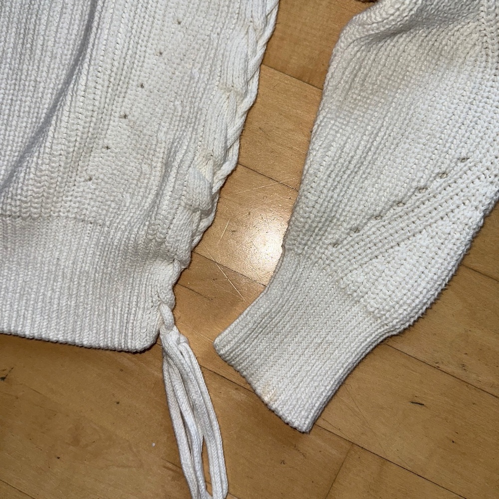 Joie  Adanya Porcelain Side Tie Cashmere Blend Sweater, XXS, GD1102 - Picture 5 of 5